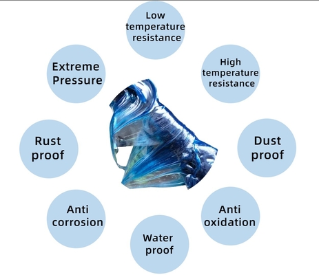 Grasa de litio azul y blanco El ultra lubricante 4X para el control de la oxidación en condiciones adversas